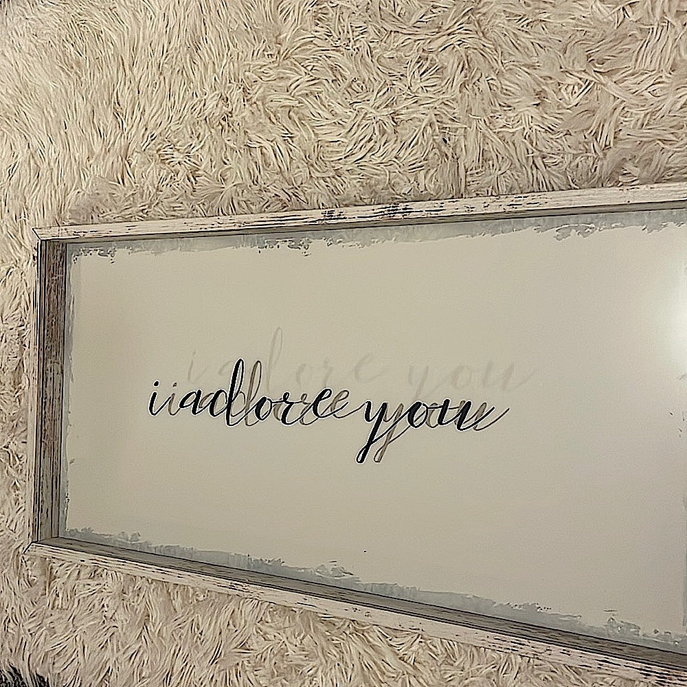 Hand Written Picture in Vintage Frame
